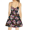 thumbnail image 3 of Jeiento Sugar Skull Dresses for Women Summer Dresses Casual Sleeveless Loose Tank Dress Flower Soft High Waistline Knee Length Dress for Party Travel, Size L, 3 of 7