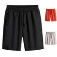 thumbnail image 6 of Lovskoo Cargo Shorts for Men Casual Solid Color Elastic Waist Fifth Pants Casual Sports Shorts Red, 6 of 6