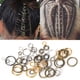 thumbnail image 2 of 50 Uds. Anillos de Metal africano para el cabello, cuentas, puños, tubos, dijes, trenzas para el cabello, joyería, accesorios de decoración para el cabello Tan Jianjun unisex, 2 of 2