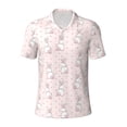 thumbnail image 2 of Daiia Rabbit Pattern Men’s Polo Shirts,Solid Deck Shirt,Classic Fit, Breathable Cotton Polo for Casual and Sport Wear-Medium, 2 of 7