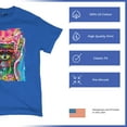 thumbnail image 4 of Tee Hunt Dean Russo Cosmic Trash Panda T-Shirt Funny Weird Hippie Men's Tee, Blue, 4X-Large, 4 of 5