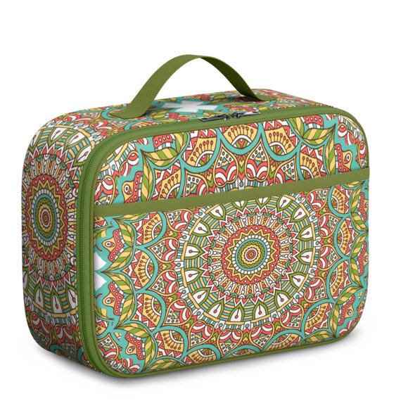 Sac Isotherme Boho Folk Mandala Géométrique Léger Compact avec Poche avant