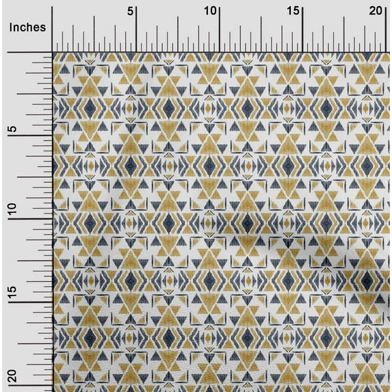 oneOone Viscose Chiffon Fabric Triangle Ikat Decor Fabric Printed BTY 42 Inch Wide