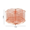 thumbnail image 3 of Pen Holder under $5! Yrmaups 360 Degree Rotating Rose Gold Pen Holder, Desk Organizer for Office Supplies,schoolArt Tools, Multi Compartment, Metal Mesh, Stylish, 3 of 9