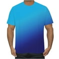 thumbnail image 2 of Awdenio Mens T-shirt Printed Round Neck Short Sleeved Top Short Sleeve Round Neck Blouses Shirts for Stylish Casual Wear,Sky Blue,XL, 2 of 5