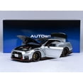 thumbnail image 7 of 2022 Nissan GT-R (R35) Nismo Special Edition RHD Ultimate Metal Silver with Carbon Hood and Top 1/18 Model Car by Autoart, 7 of 7