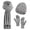 Gray, variant on REDESS Winter Hat and Gloves Sets for Women, Fleece Lined Beanie Hat Scarf and Touchscreen Glove Sets for Women