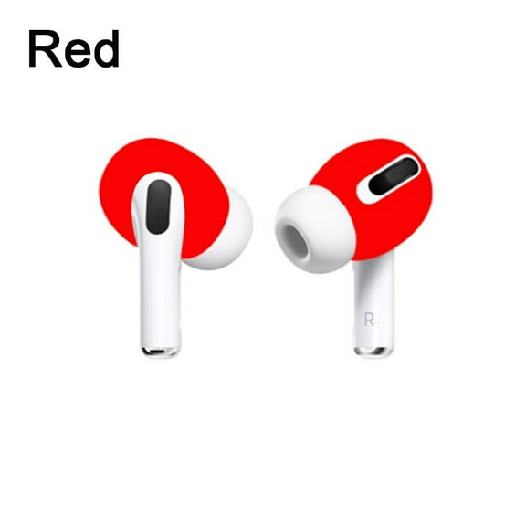 2pcs/1pair Anti Slip Ultra Thin Earphone Protective Case Cover Earbuds Silicone Eartips RED