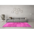 thumbnail image 3 of Ahgly Company Indoor Round Abstract Pink Modern Area Rugs, 8' Round, 3 of 4