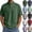 #01 Army Green, variant on Men's Henley Shirts Banded Stand Collar Short Sleeve Button Placket Relaxed Fit Golf Shirts Golf Tennis Sports Casual T Shirts ,XL,#01 White