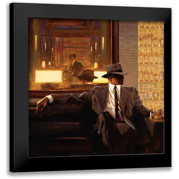 Lynch, Brent 12x12 Black Modern Framed Museum Art Print Titled - Amber Glow 1