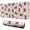 Gray Cat and Doodle Pink Pattern, variant on Gray Cat and Doodle Pink Pattern Extended Large Mouse Pad, Large Mouse Mat with Non Slip Base & Stitched Edges, Eco-Friendly Gifts for Office Work Gaming,35.4"x15.7"
