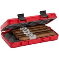 thumbnail image 3 of Xikar 5 Cigar Travel Humidor Case, Stainless Steel Hinges, Red, 3 of 6