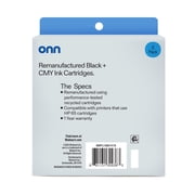 onn HP 65XL/65 High Yield Black & Tri-Color, 2 Pack Ink Cartridge (Remanufactured)