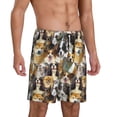 thumbnail image 2 of Wukai Cute Dog Men’s Short Pajama Pants With Pockets Soft Sleep Pj Shorts for Men-Medium, 2 of 6