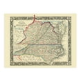 thumbnail image 6 of HISTORIX 1860 County Map of Virginia and North Carolina Vintage Poster Wall Art Print, 24 x 30 Inch, 6 of 8