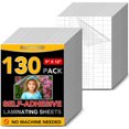 thumbnail image 1 of 130 hojas laminadas autoadhesivas de 23 x 30 cm, transparentes, sin necesidad de máquina, laminadas autoadhesivas., 1 of 4