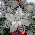 thumbnail image 1 of 10 X árbol de flores con purpurina navideña colgante decoraciones para árboles de fiesta de Navidad, 1 of 1