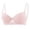#630-Pink, variant on Women's Push-Up Bra, Solid Color Breathable Lace with Back Closure, V-Neck and Strappy Back for Daily Wear