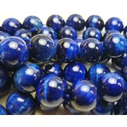 8mm Blue Tiger Eye Smooth Round Beads ForJewelry Making