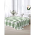 thumbnail image 6 of Sage Green Buffalo Plaid Flat Sheets Only Twin XL Size, Soft Breathable Bed Top Sheets for Mattress, Green White Checkered Farmhouse Luxury Bedding Flat Sheets for Home Hotel Bedroom Bed Protection, 6 of 9
