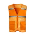 thumbnail image 3 of REDARER Kids Reflective Mesh Vest Sleeveless Zipper Top for Youth Outdoor Service and Activity Wear with Pockets,7-8 Years, 3 of 8