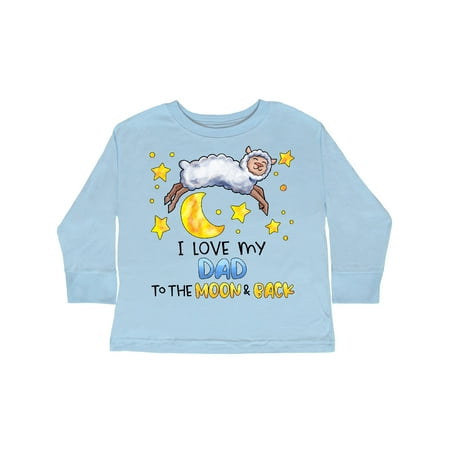 

Inktastic I Love my Dad to the Moon and Back Cute Sheep Gift Toddler Boy or Toddler Girl Long Sleeve T-Shirt