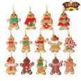 thumbnail image 1 of Paquete de 14 adornos de hombre de jengibre para decoraciones de árbol de Navidad, adornos colgantes de jengibre de 3 pulgadas de alto, adorno de árbol de Navidad, decoraciones navideñas, 1 of 5