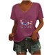 thumbnail image 1 of Camisetas de Cuello Redondo Impreso Gradiente de las Mujeres, Manga Corta Casual Top para el Uso Diario, 1 of 5