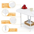 thumbnail image 4 of Mesa de café SHINOSKE de 2 niveles pequeña blanca para sala de estar, 4 of 8