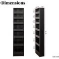 thumbnail image 5 of Tall Narrow Pull-Out Storage Shelf with Wheels 7-Tier Slim Rolling Storage Spice Rack Next to Fridge Utility Cart Single-Sided for Small Spaces, Kitchen, Laundry Room, Bathroom Black, 5 of 9