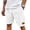 454#White, variant on Mens Lightweight Corduroy Shorts Elastic Waist Drawstring Casual Summer Shorts White S