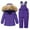 Purple, variant on 2T Snow Suit Children's Down Jacket Set for Boys and Girls Infants 1 6 Years Old Baby Ski Suit(Purple,120)