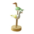 thumbnail image 1 of Figura de gaviota de madera, estatua de gaviota, adorno creativo, decoración costera de playa, mar Verde Amarillo, 1 of 9