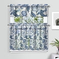 thumbnail image 2 of Boho Rustic Curtains 36 Inch Short - 3 Panel Vintage Wildflower Farmhouse Set with Blooming Botanicals, Rod Pocket Window Treatment for Country Decor, 2 of 6