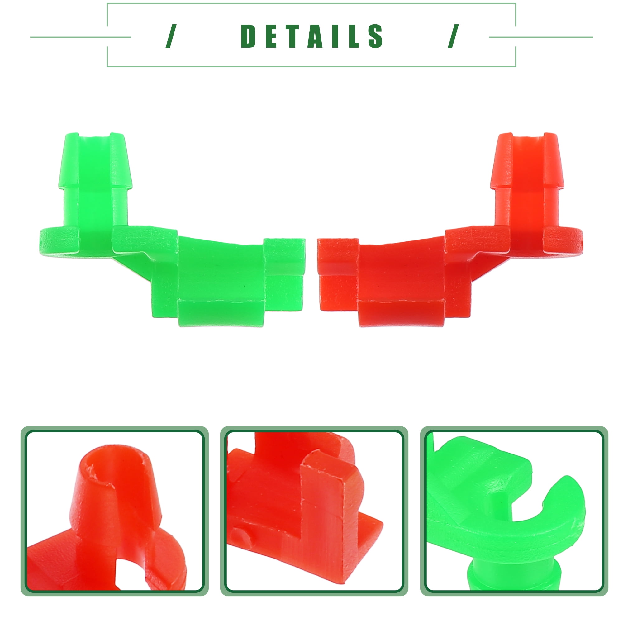 Unique Bargains Tailgate Handle Rod Clips for Chevrolet Silverado 1999-2009 Green Red