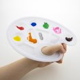 thumbnail image 3 of BAZIC Paint Palette 10 Mixing Oval Tray w/ Thumb Hole, 24-Pack, 3 of 7