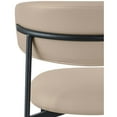 thumbnail image 4 of Meridian Furniture Lupita Taupe Vegan Leather Dining Chair (Set of 2), 4 of 8