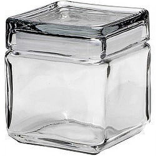2 Quart Stackable Square Canister with Glass Lid