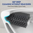 thumbnail image 2 of Toilet Bowl Cleaning Set - Silicone Brush with Holder, Deep Cleaning Scrubber - Light Gray, 2 of 4