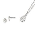 thumbnail image 1 of 925 Sterling Silver Angel 18 Inch Necklace Earrings Set Religious Pendant Charm, 1 of 5
