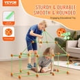 thumbnail image 2 of VEVOR Fort Building Kit for Kids,85PCS Glow in The Dark STEM Building Toys, Educational Gift for 4 5 6 7 8+ Year Old Boys & Girls, Indoor Outdoor Play Tent Construction Toys with 55 Rods and 30 Balls, 2 of 9
