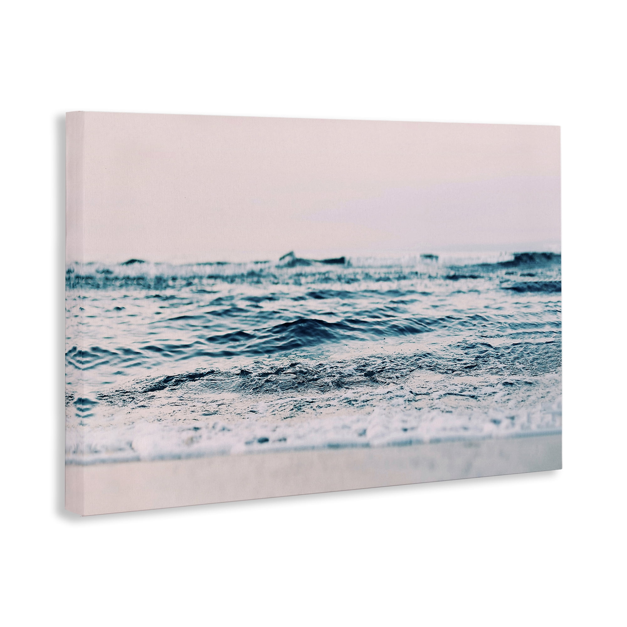Stupell Industries Ocean Wave Blush Nautical & Beach Photography Wrapped Canvas Art Print Wall Art, 45 x 30