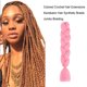 thumbnail image 2 of Jumpingount Extensiones de cabello de estilo trenzado, peluca encantadora reutilizable, pelo resistente al calor, trenzas sintéticas, accesorios de Accesorio para el cabello Rosa claro Jumpingount AP012968-09, 2 of 6