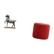 thumbnail image 5 of Escultura de caballo de pie para escritorio, sala de estar, estantería, decoración con reposapiés otomano redondo, taburete, asiento de banco, silla p, 5 of 8