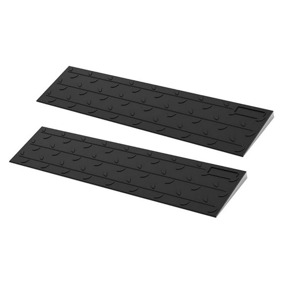 1" inch Threshold Ramp Rubber Wheelchair Ramp, No-Slip Surface 2500 Lbs Load Capacity for Home Doorways Driveways Curb(2PACK)