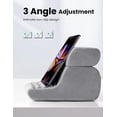 thumbnail image 4 of CPDD Support de Tablette Oreiller Doux pour Lit avec 3 Angles de Vision Support Ajustable Compatible avec Ipad Pro 9.7 Ipad Mini 5 4 3 2 Ipad Air Nintendo Switch Liseuse Gris, 4 of 7