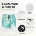 thumbnail image 6 of Haiem Blue Marble Women's 2 in 1 Running Shorts - Lightweight Athletic Workout Gym Yoga Breathable Sports Shorts Liner with Phone Pockets-Large, 6 of 9