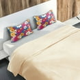thumbnail image 5 of Yayeee Pillowcase Queen Size Set of 2 Satin Wrinkle Resistant Pillow Case, Red Whimsical Floral, 5 of 8