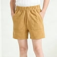 thumbnail image 2 of Unisex Shorts for Girls Boys Lightweight Elastic Waist Pull on Bermuda Shorts with Pockets 2-3 Years, 2 of 6